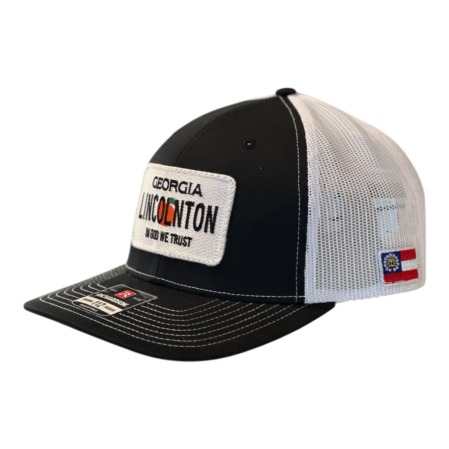 Georgia Hat Company's "Laid Back In Lincolnton" Richardson 112 Blk/Wh