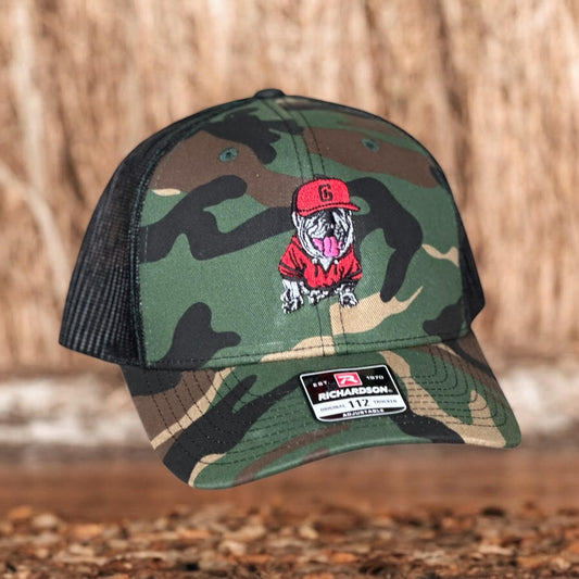 GHC's Embroidered Bulldog Snapback Richardson 112 Camo M81 God's Plaid