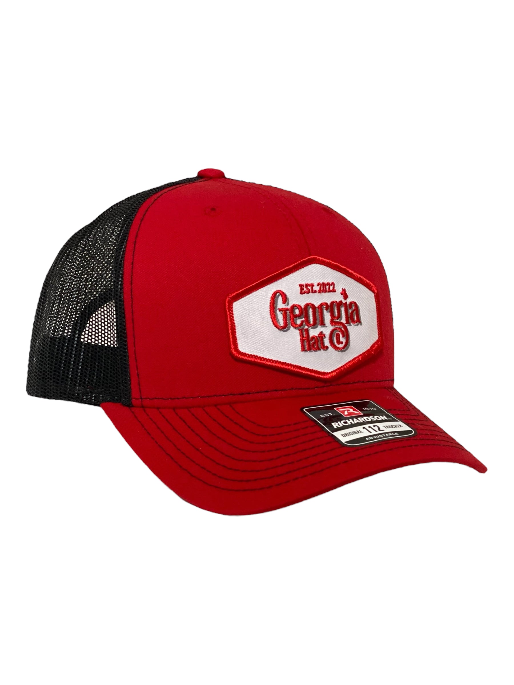 The Original GHC Richardson 112 Trucker Hat Red/ Black – Georgia Hat ...