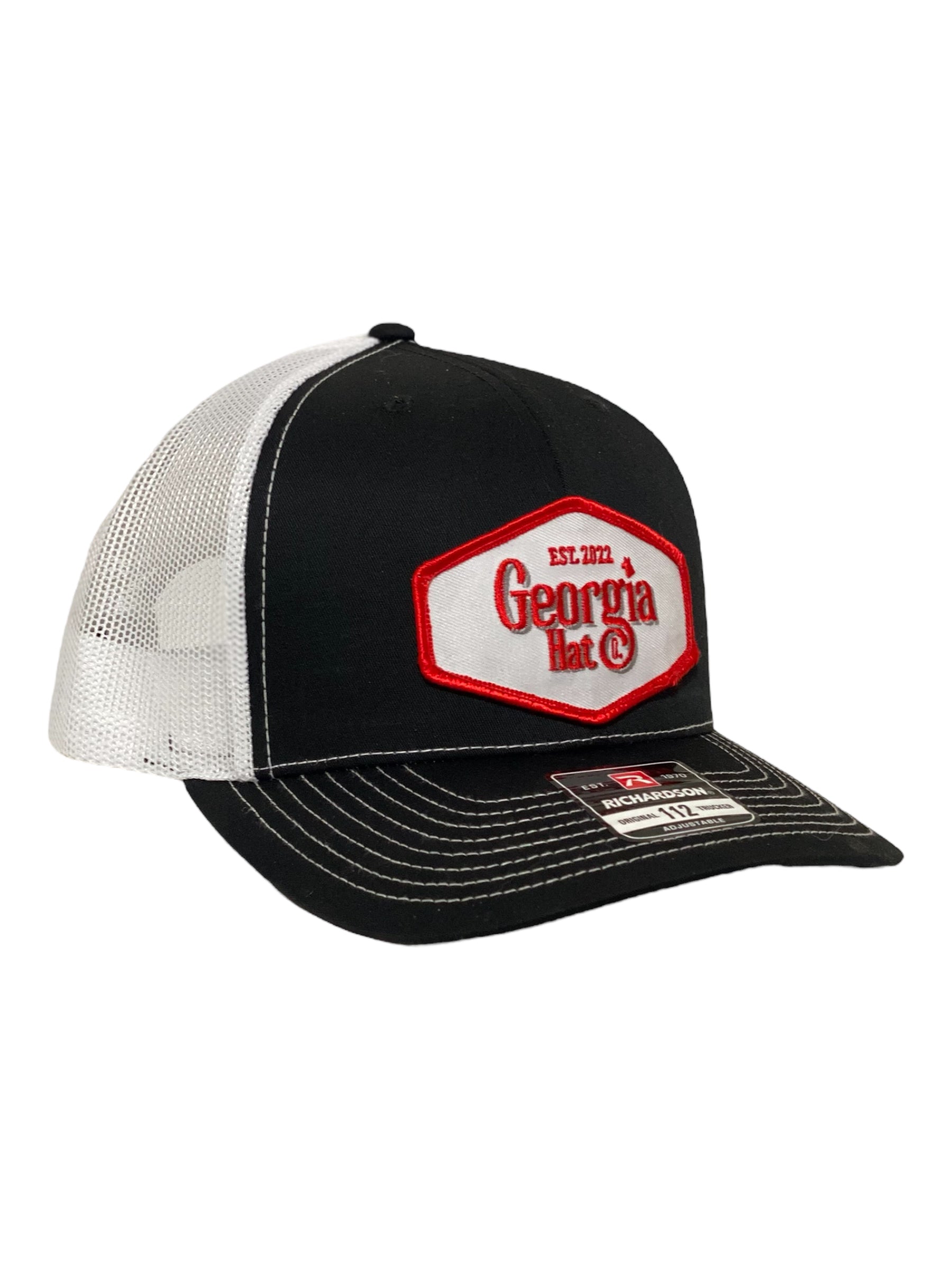 The Original GHC Richardson 112 Trucker Hat Black/ White – Georgia Hat ...